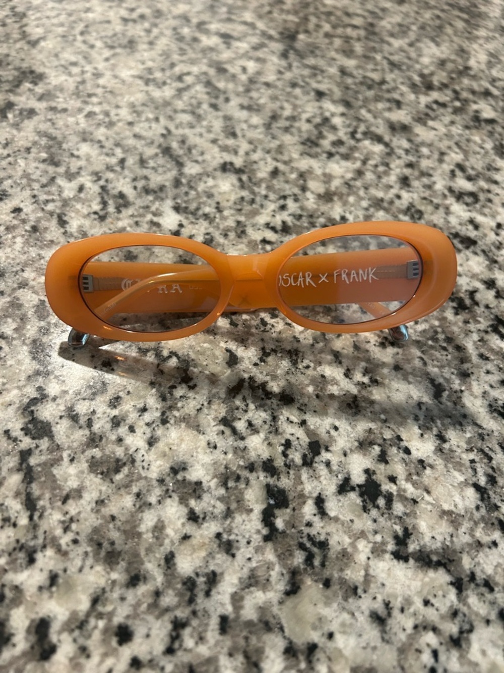 Oscar x Frank Orange Oval Sunglasses